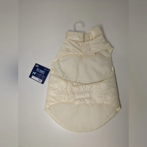 NWT Pawsitively Fun! Medium Cream/White Pet Jacket "Warm & Cozy Sherpa" - Picture 2 of 6